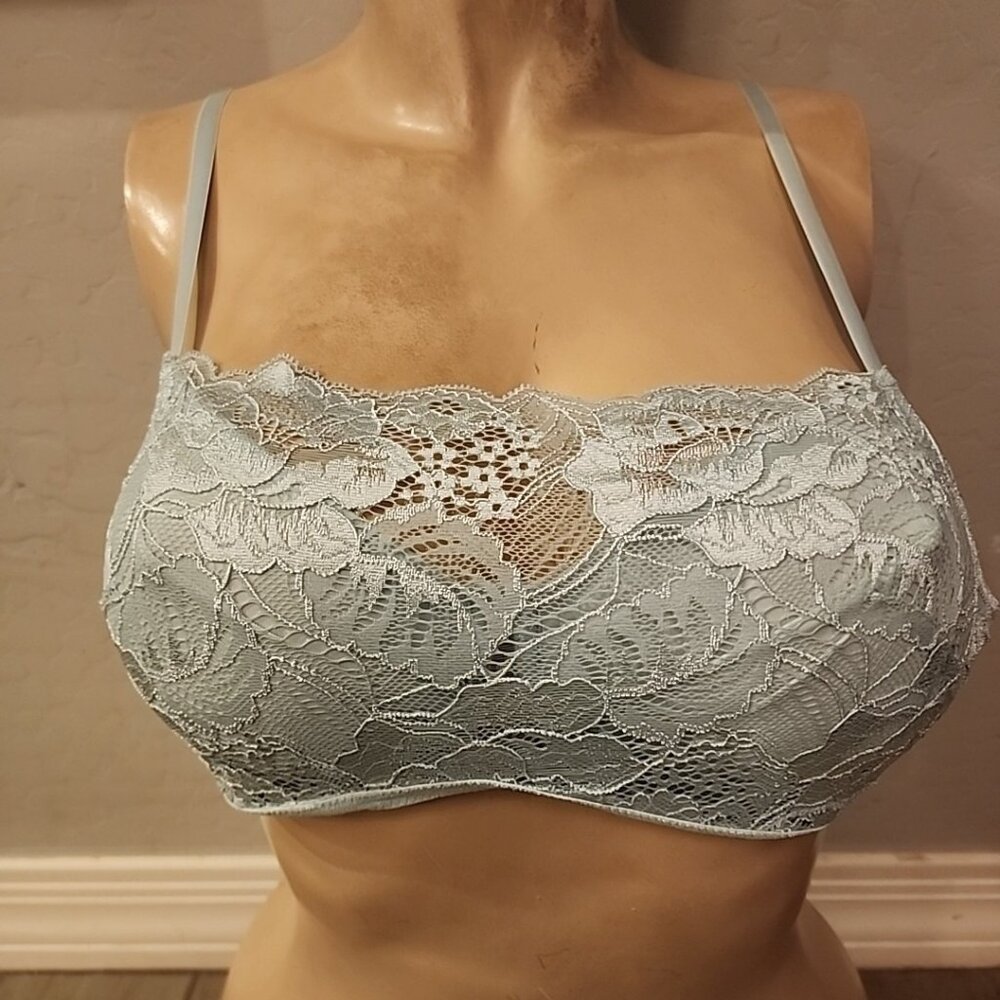 Soma Bra 34B Green Underwire Unlined Lace